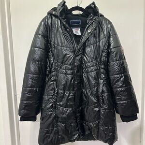 Andy & Evan Girls Black Quilted Hooded Puffer Coat Sz XL 11/12